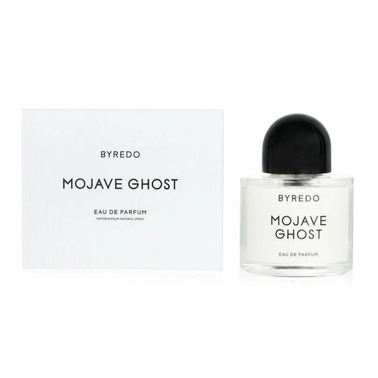 Mojave Ghost Eau De Parfum Byredo Mojave Ghost Eau de Parfum is an elegant and ethereal fragrance, celebrated for its soft and airy blend of floral, woody, and musky notes. Inspired by the rare beauty of the Mojave Desert, Mojave Ghost captures the subtle