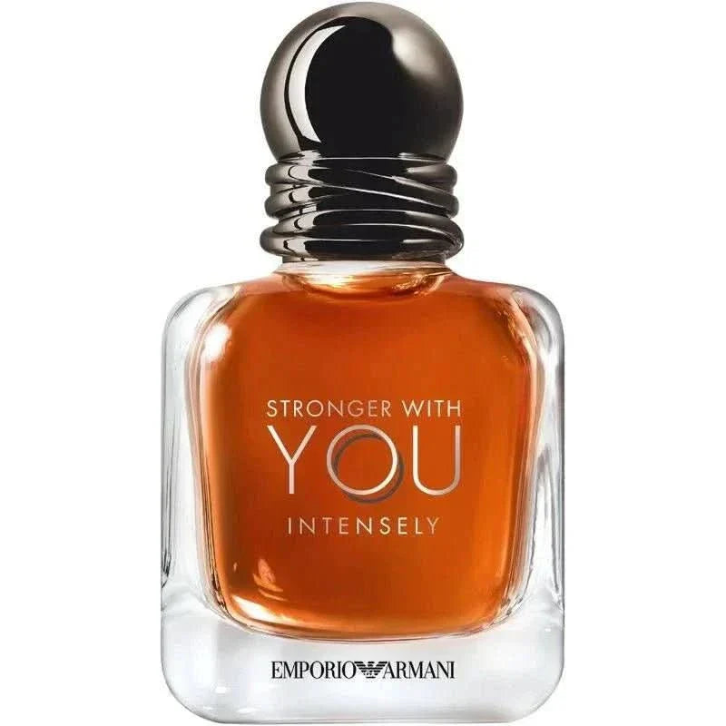 Stronger With You Intensely Eau De Parfum Armani Stronger With You Intensely is a men's fragrance by the Italian fashion brand Giorgio Armani, part of the "Stronger With You" line. This scent is renowned for its power, intensity, and sensuality. Here are