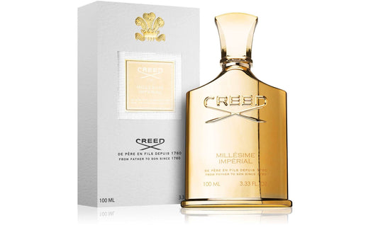 Millesime Imperial Eau de Parfum Creed Millesime Imperial Eau de Parfum is an iconic and refined fragrance, celebrated for its luxurious blend of citrus, marine, and musky notes. Inspired by the golden age of royalty and opulence, Millesime Imperial embod