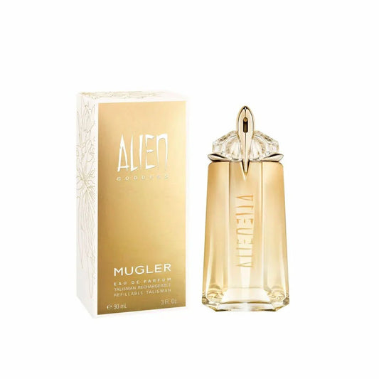 Alien Goddess Eau De Parfum Mugler Alien Goddess Eau de Parfum is a luminous and divine fragrance, celebrated for its blend of radiant floral, sensual vanilla, and warm woody notes. Inspired by the power of the feminine spirit and the celestial energy of
