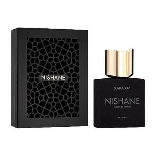 Karagoz Extrait de Parfum Nishane Karagoz Extrait de Parfum is a lively and charismatic fragrance, celebrated for its bold blend of fruity, floral, and woody notes. Inspired by the traditional Turkish shadow puppet character "Karagoz," known for his wit a