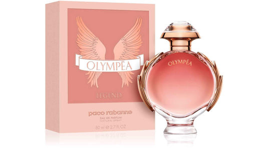 Olympea Legend Eau De Parfum Paco Rabanne Olympea Legend Eau de Parfum is a bold and mesmerizing fragrance that reimagines the original Olympea with a more intense and captivating twist. It is designed for a woman who exudes confidence, strength, and an i