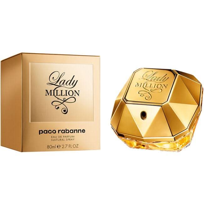 Lady Million Eau De Parfum Paco Rabanne Lady Million Eau de Parfum is a luxurious and captivating fragrance that embodies the essence of opulence and sophistication. Designed for the confident and glamorous woman, this perfume is a celebration of success