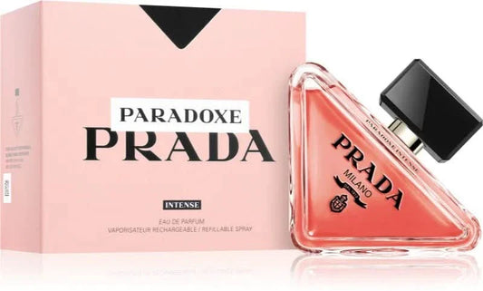 Paradoxe Intense Eau De Parfum Prada Paradoxe Intense Eau de Parfum is a bolder, deeper interpretation of the original, celebrated for its captivating blend of floral, amber, and woody notes. This intense version amplifies the contrasts of femininity, off