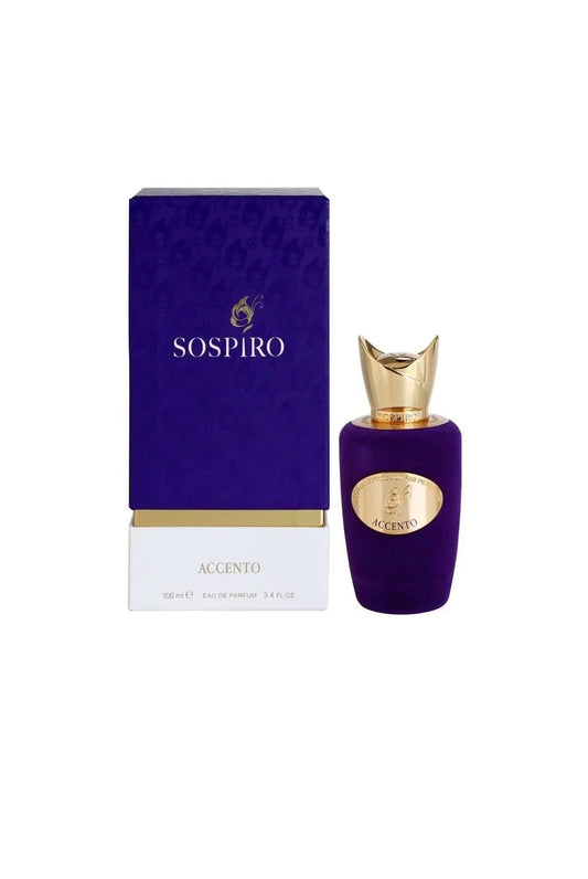 Accento Eau De Parfum Sospiro Accento Eau De Parfum is a sophisticated and evocative fragrance that captivates with its rich and opulent profile. Part of the prestigious Sospiro collection, this scent is designed for those who appreciate a blend of elegan