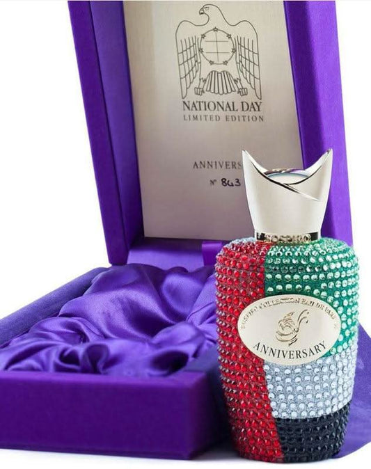 Anniversary Eau De Parfum Sospiro Anniversary Eau De Parfum is a luxurious and sophisticated fragrance that celebrates the art of perfumery with its intricate and refined composition. Designed for those who appreciate a blend of elegance and depth, this s